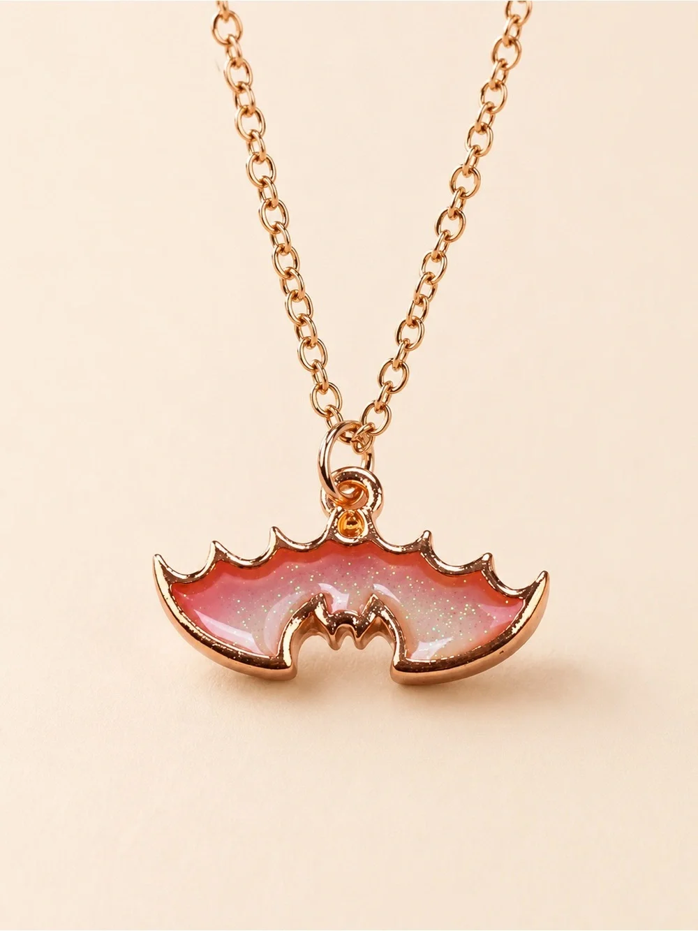 Bat Necklace & Pendant Cute Pink Dangle Necklace